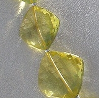 Lemon Quartz  Puffed Diamond Cut