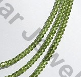 Peridot Gemstone Beads  Faceted Roundels
