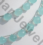 Sea blue chalcedony Onion shape