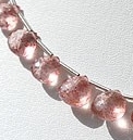 Strawberry Quartz Heart Briolette
