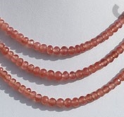 Rhodochrosite Gemstone  Faceted Rondelle