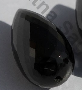 Black Spinel Half Drilled Gemstones