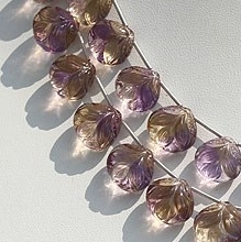 Ametrine Carved Heart