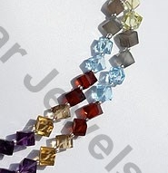 Semi Precious Gemstone Faceted Cube