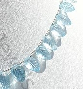 Blue Topaz Carved Leaf