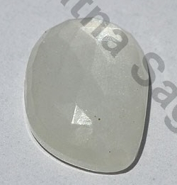 White Moonstone Rose Cut Cabochon