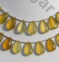 Yellow Opal Flat Pear Briolette