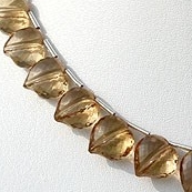Champagne Citrine Faceted Chubby Heart