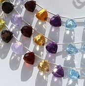 Semi Precious Gemstone Faceted Chestnut