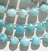 Larimar Gemstone Heart Briolette
