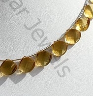 Honey Quartz Twisted Heart Briolette