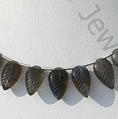 Labradorite Gemstone Carved Leaf