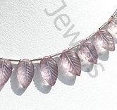 Pink Amethyst Carved Leaf