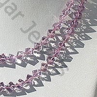 Pink Amethyst Faceted Cube