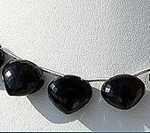 Black spinel Betel Briolette