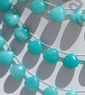 Amazonite Gemstone Heart Briolette 