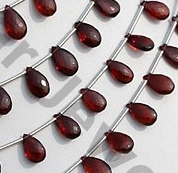 Rhodolite Garnet  Flat Pear Briolette