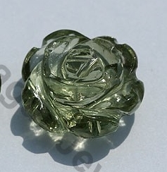 Green Amethyst Half Drilled Gemstones