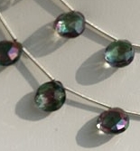 Mystic Topaz Beads  Heart Briolette