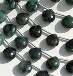 Emerald Gemstone Heart Briolette