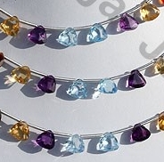Semi Precious Gemstone Trilliant Cut