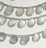 Grey Moonstone  Heart Briolette