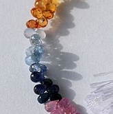Multi Sapphire Gemstone  Tear Drops Briolette