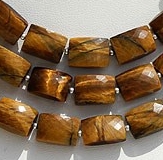 Tiger Eye Faceted Rectangle