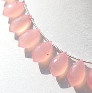 Pink Chalcedony Chandelier Briolette