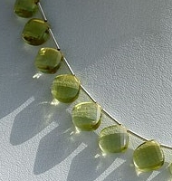 Lemon Quartz Twisted Heart Briolette