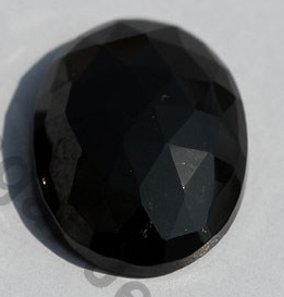 Black Spinel Rose Cut Cabochon
