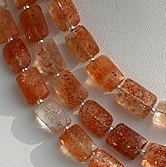 Sunstone Gemstone  Faceted Rectangles