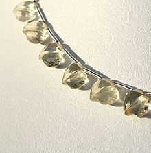 Scapolite Gemstone Faceted Chubby Heart