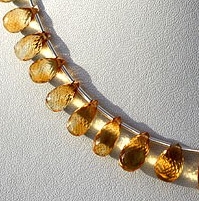Citrine Gemstone  Tear Drops Briolette