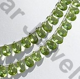 Peridot Gemstone Beads  Concave Cut Pan