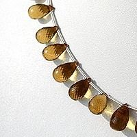 Beer Quartz  Tear Drops Briolette