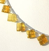8 inch strand Yellow Opal Clove 