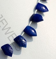 Lapis Pentagon Shape Beads