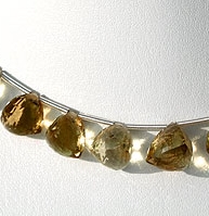 Champagne Citrine faceted chestnut 