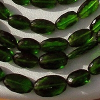 Chrome Diopside  Oval Faceted Beads