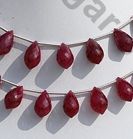 Dyed Ruby Chandelier Briolette