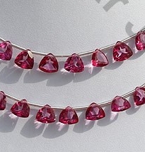 wholesale Pink Topaz Gemstone  Trilliant