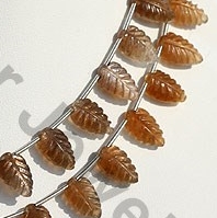 Golden Moonstone Carved Leaf