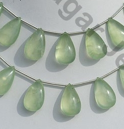 Prehnite Gemstone  Flat Pear Plain