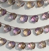 Ametrine Gemstone Chubby Heart 