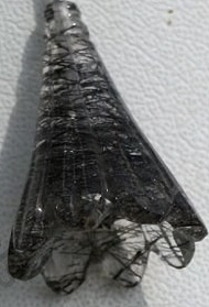 Black Rutilated Quartz Tulip Flower Beads