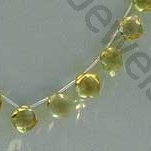 8 inch strand Lemon Quartz  Puffed Diamond Cut