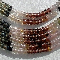 Multi Sapphire Gemstone  Faceted Rondelles