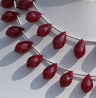 Dyed Ruby Chandelier Briolette