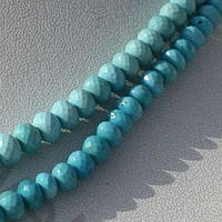 Sleeping Beauty Turquoise  Faceted Rondelles